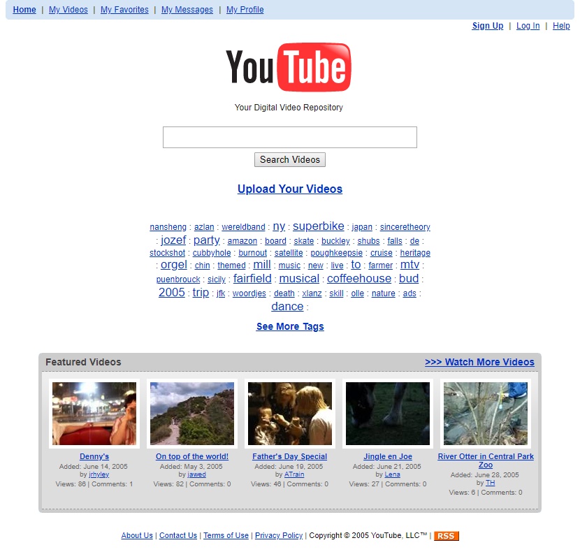 YouTube, naslovnica 2005.